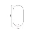 LUXURYBAIN - LuxuryBain- Miroir de salle de bain LED 45x90cm ovale anti buée avec cadre en aluminium noir - vignette