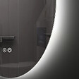 LUXURYBAIN - LuxuryBain- Miroir de salle de bain LED 60x80cm anti buée ovale à luminosité variable - vignette