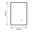 LUXURYBAIN - LuxuryBain- Miroir de salle de bain LED 50x70cm anti buée rectangulaire avec cadre en aluminium noir - vignette