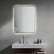 LUXURYBAIN - LuxuryBain- Miroir de salle de bain LED 60x80cm anti buée à luminosité variable avec cadre en aluminium noir - vignette