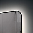 LUXURYBAIN - LuxuryBain- Miroir de salle de bain LED 60x80cm anti buée à luminosité variable avec cadre en aluminium noir - vignette