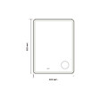LUXURYBAIN - Miroir salle de bain LED 60x80 anti buée avec cadre en aluminium doré et loupe x3 LB-4685G - vignette
