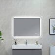 LUXURYBAIN - Miroir salle de bain LED 110x60cm avec anti buée et LED 3 couleurs LB-85070A - vignette