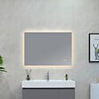LUXURYBAIN - Miroir salle de bain LED 110x60cm avec anti buée et LED 3 couleurs LB-85070A - vignette
