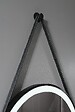 LUXURYBAIN - LuxuryBain- Miroir de salle de bain LED 80cm rond à luminosité variable suspendu noir LB-356060B-80-80 - vignette