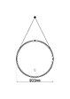 LUXURYBAIN - LuxuryBain- Miroir de salle de bain LED 80cm rond à luminosité variable suspendu noir LB-356060B-80-80 - vignette