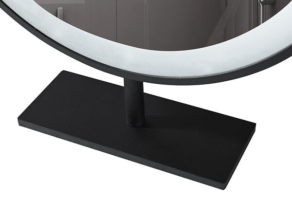 LUXURYBAIN - LuxuryBain- Miroir salle de bain, coiffeuse à LED 45cm à intensité variable avec cadre en aluminium Noir LB-1200 - large