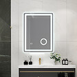 LUXURYBAIN - Miroir salle de bain LED 50x70cm anti buée avec LED 3 couleurs et loupe x3 LB-3612 - vignette