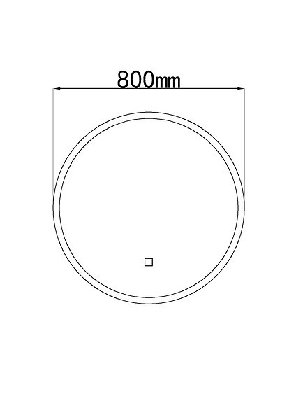 LUXURYBAIN - LuxuryBain- Miroir de salle de bain LED 80cm rond à intensité variable et interrupteur tactile. LB-228080-80-80 - large