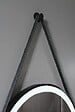 LUXURYBAIN - LuxuryBain- Miroir de salle de bain LED 60cm rond à luminosité variable suspendu noir LB-356060B-60-60 - vignette