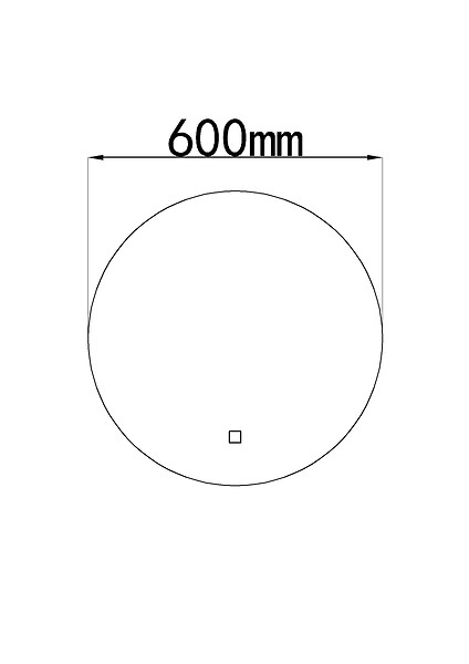 LUXURYBAIN - LuxuryBain- Miroir de salle de bain LED 60cm rond à luminosité variable - large