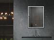 LUXURYBAIN - LuxuryBain- Miroir de salle de bain LED 50x70cm avec cadre en aluminium noir LB-126080-50-70 - vignette