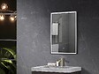 LUXURYBAIN - LuxuryBain- Miroir de salle de bain LED 50x70cm avec cadre en aluminium noir LB-126080-50-70 - vignette