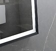 LUXURYBAIN - LuxuryBain- Miroir de salle de bain LED 50x70cm avec cadre en aluminium noir LB-126080-50-70 - vignette