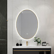 LUXURYBAIN - Miroir salle de bain LED ovale 50x70cm anti buée avec cadre doré LB-4646G - vignette