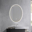 LUXURYBAIN - Miroir salle de bain LED ovale 50x70cm anti buée avec cadre doré LB-4646G - vignette