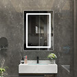 LUXURYBAIN - LuxuryBain- Miroir de salle de bain LED 60x80cm à luminosité variable rectangulaire - vignette