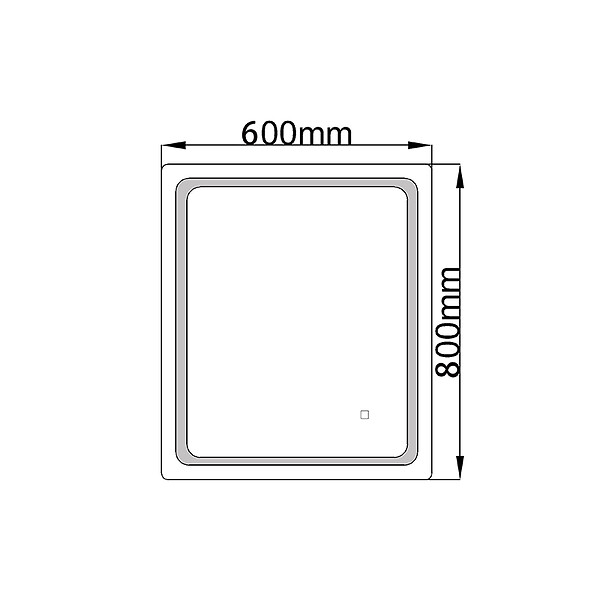 LUXURYBAIN - LuxuryBain- Miroir de salle de bain LED 60x80cm à luminosité variable rectangulaire - large