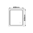 LUXURYBAIN - LuxuryBain- Miroir de salle de bain LED 60x80cm à luminosité variable rectangulaire - vignette