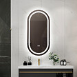 LUXURYBAIN - Miroir salle de bain LED ovale 45x90cm anti buée et LED 3 couleurs - vignette