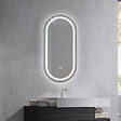 LUXURYBAIN - Miroir salle de bain LED ovale 45x90cm anti buée et LED 3 couleurs - vignette