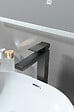 LUXURYBAIN - Grand Mitigeur, robinet de lavabo pour salle de bain réhaussé carré (Gris brossé) - vignette