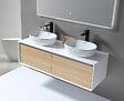 LUXURYBAIN - LuxuryBain- Grand Mitigeur, robinet de lavabo pour salle de bain réhaussé carré (Noir) - vignette