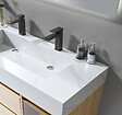 LUXURYBAIN - LuxuryBain- Robinet, mitigeur de lavabo pour salle de bain carré (Gris brossé) - vignette
