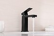 LUXURYBAIN - Robinet, mitigeur de lavabo pour salle de bain carré (Noir) - vignette
