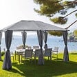 HESPERIDE - Toile de tonnelle "Santorini" ardoise 4x3m en polyester - vignette