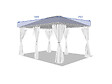 HESPERIDE - Toile de tonnelle "Santorini" ardoise 4x3m en polyester - vignette