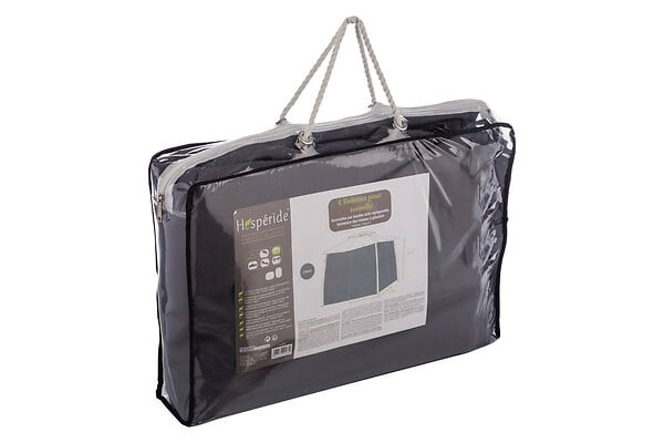 HESPERIDE - Rideaux pour tonnelle "Palmeira" 3x3m en polyester ardoise - large