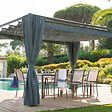 HESPERIDE - Rideaux pour tonnelle "Palmeira" 4x3m en polyester ardoise - vignette