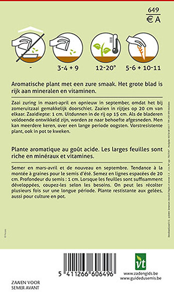ARBORIX - Oseille De Belleville - Ca. 3 gr (Livraison Gratuite) - large