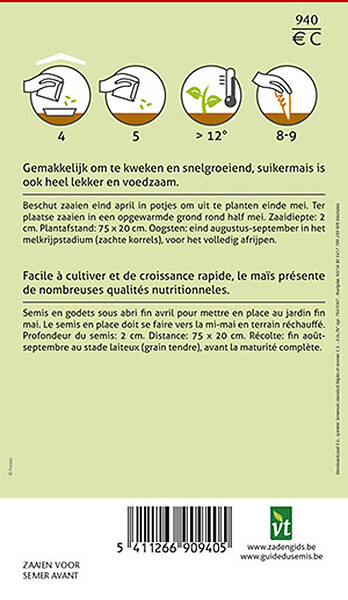ARBORIX - Mais Sucre Golden Bantam - Ca. 10 gr (Livraison Gratuite) - large