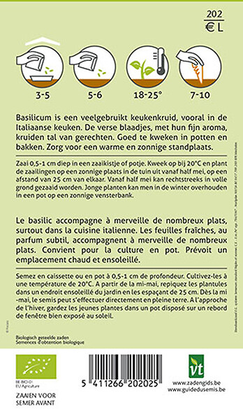 ARBORIX - Bio Basilic Aton - Ca. 0,75 gr (Livraison Gratuite) - large