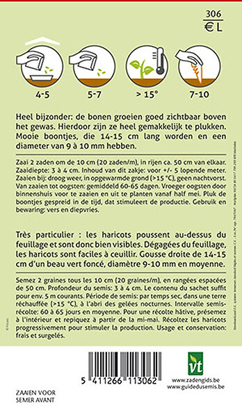 ARBORIX - Haricots Nains Sansoucy - Ca. 25 gr (Livraison Gratuite) - large