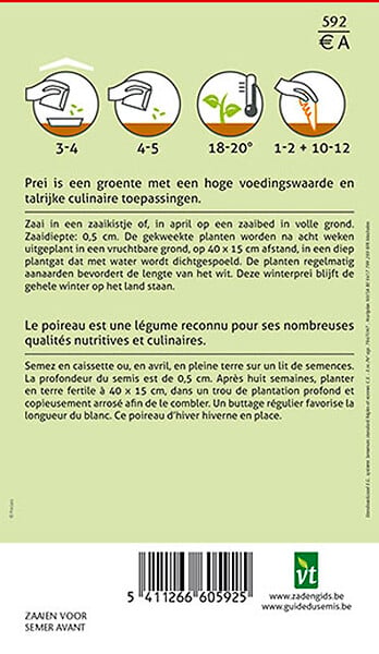 ARBORIX - Poireau Géant D'Hiver - Ca. 5 gr (Livraison Gratuite) - large