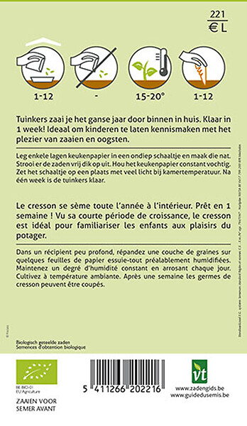 ARBORIX - Bio Cresson Alenois Cresso - Ca. 15 gr (Livraison Gratuite) - large