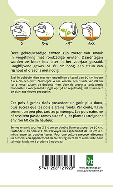 ARBORIX - Pois Nains Merveille De Kelvedon - Ca. 50 gr (Livraison Gratuite) - large