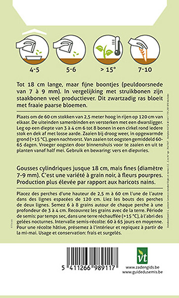 ARBORIX - Haricots à Rames Cobra - Ca. 40 gr (Livraison Gratuite) - large