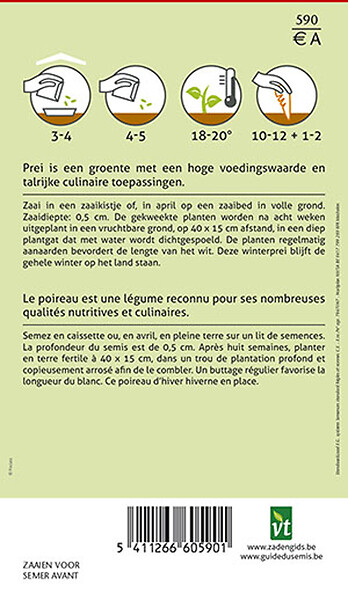 ARBORIX - Poireau Bleu De Solaise - Ca. 5 gr (Livraison Gratuite) - large