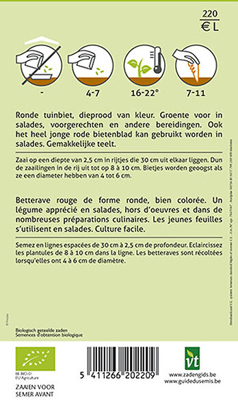 ARBORIX - Bio Betterave Rouge Detroit - Ca. 4 gr (Livraison Gratuite) - large
