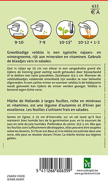 ARBORIX - Mache à Grosse Graine - Ca. 4 gr (Livraison Gratuite) - large