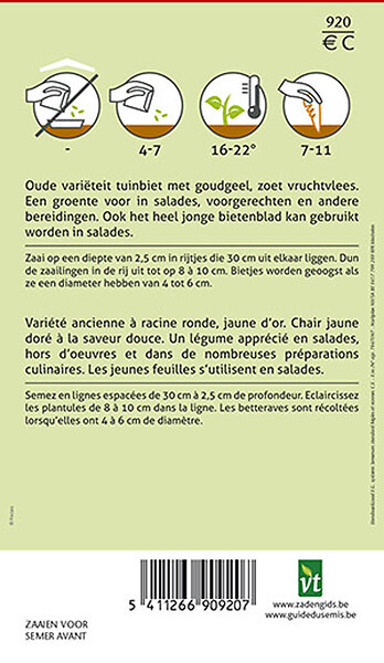 ARBORIX - Betterave Jaune Burpees Golden - Ca. 2 gr (Livraison Gratuite) - large