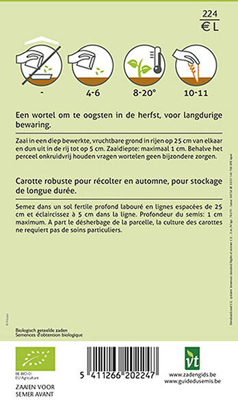 ARBORIX - Bio Carottes Flakkeese 2 - Ca. 3 gr (Livraison Gratuite) - large