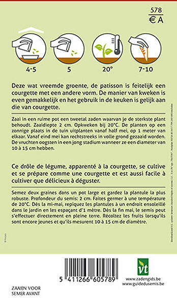 ARBORIX - Patisson Blanc - Ca. 1,5 gr (Livraison Gratuite) - large