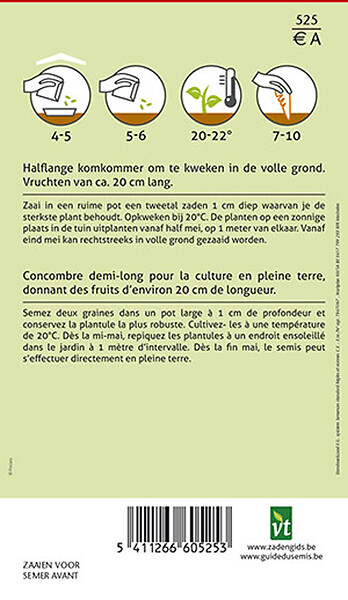 ARBORIX - Concombre Marketer - Ca. 1 gr (Livraison Gratuite) - large
