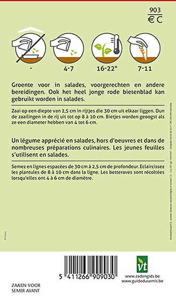 ARBORIX - Betterave Rouge Detroit - Ca. 5 gr (Livraison Gratuite) - large