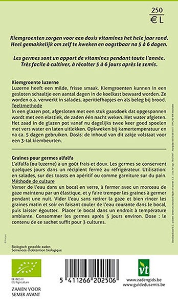 ARBORIX - Graines Pour Germes Alfalfa - Ca. 16 gr (Livraison Gratuite) - large